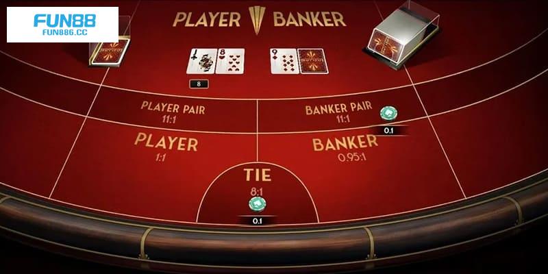 Baccarat Fun88 - Tựa Game Đổi Thưởng Đáng Chơi Nhất Hiện Nay 4 Nhiều phòng cược đa dạng mức đặt cược